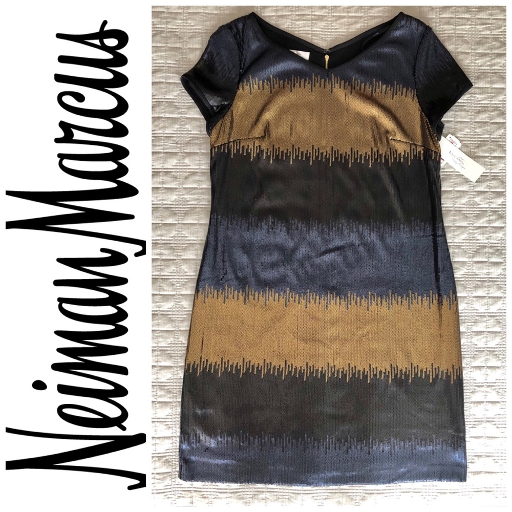 Neiman Marcus Sequin Sheath Dress